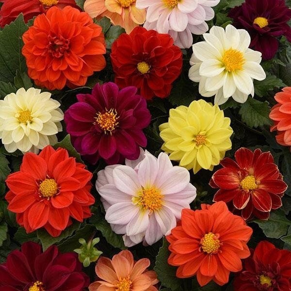 Seeds - dahlia figaro dwarf double mix flower